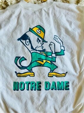Vintage Notre Dame Fighting Irish College Concepts LS Double Sided Shirt Sz M.